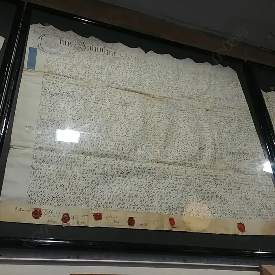 4 FRAMED 18TH CENTURY DOCUMENTS
