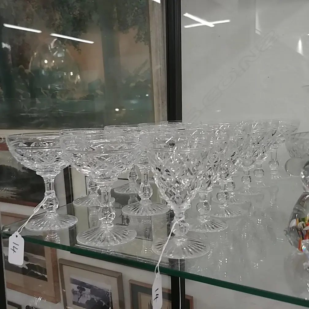 11 STUART CRYSTAL CHAMPAGNE+6 STUART PORT GLASSES Image 1++