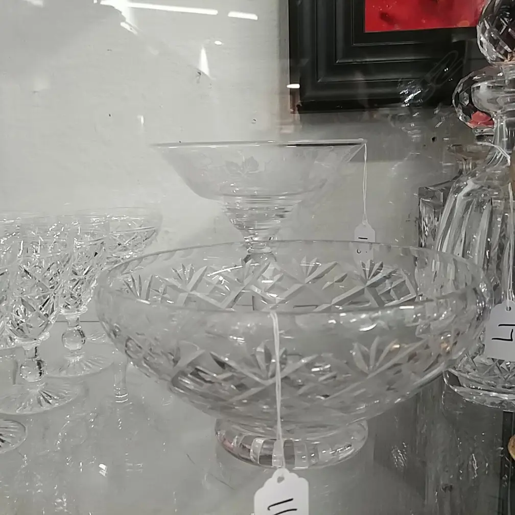 CRYSTAL BOWL & COMPORT Image 1++