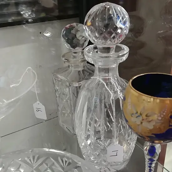 2 CRYSTAL DECANTERS