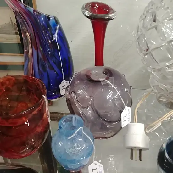 HOT GLASS VASE (NZ)+BUD VASE+CARLTONWARE VASE