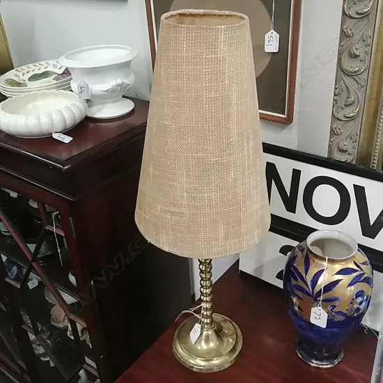 PR BRASS TABLES LAMPS W/ SHADE
