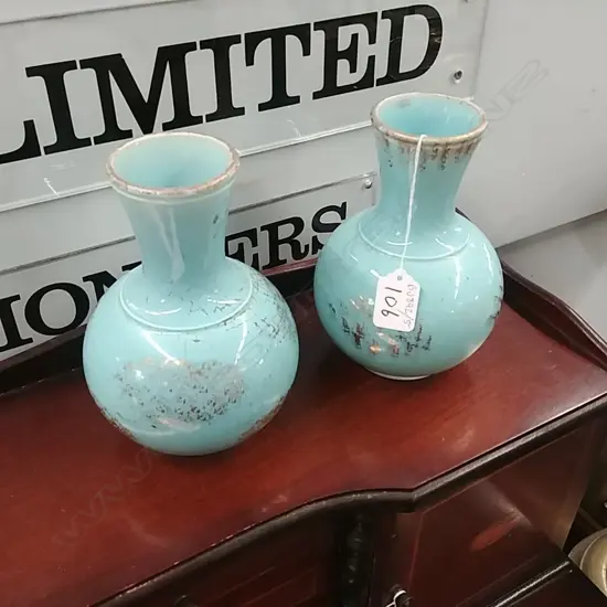 PR TURQUOISE VASES 