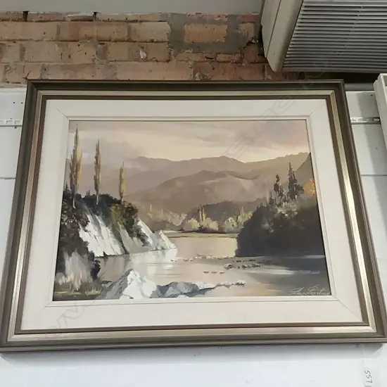 RON PRESTNEY - OIL - SUNSET OWN VALLEY