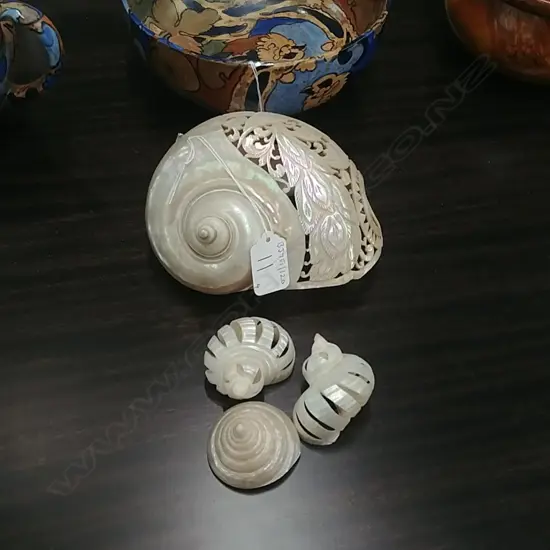 4 POLISHED & CARVED SHELLS