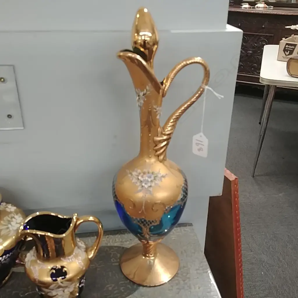 VENETIAN GLASS EWER Image 1++