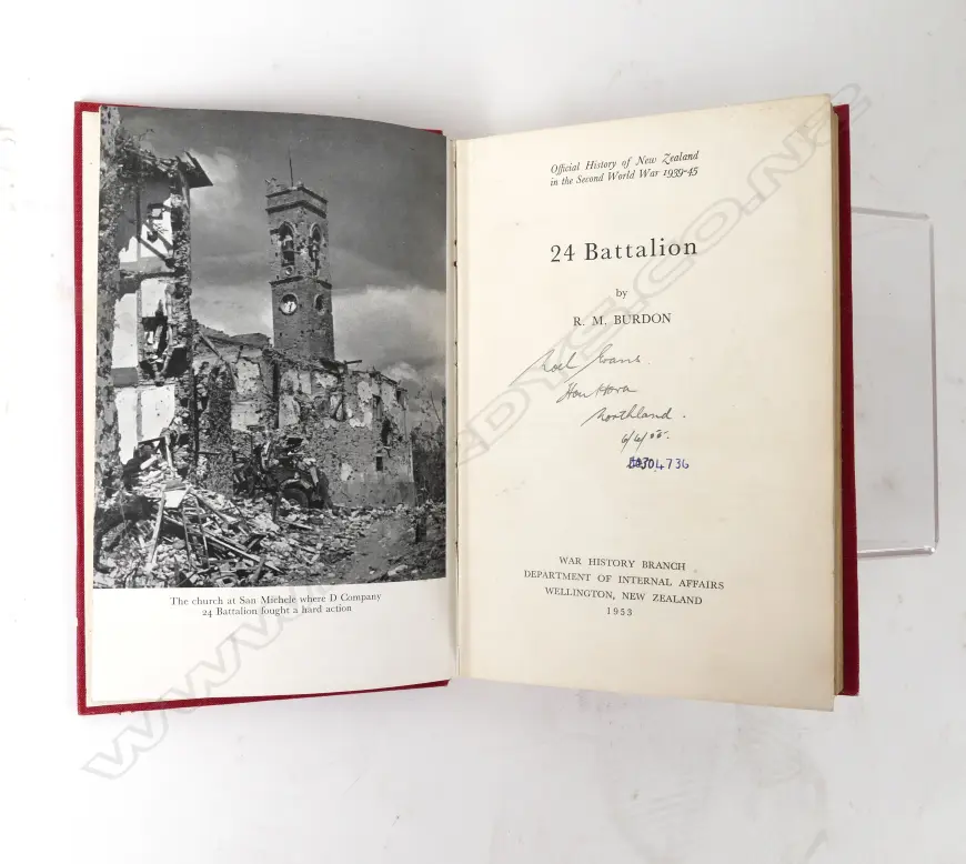 Official History of New Zealand in the Second World War 1939-45 '24 Battalion' Image 1++