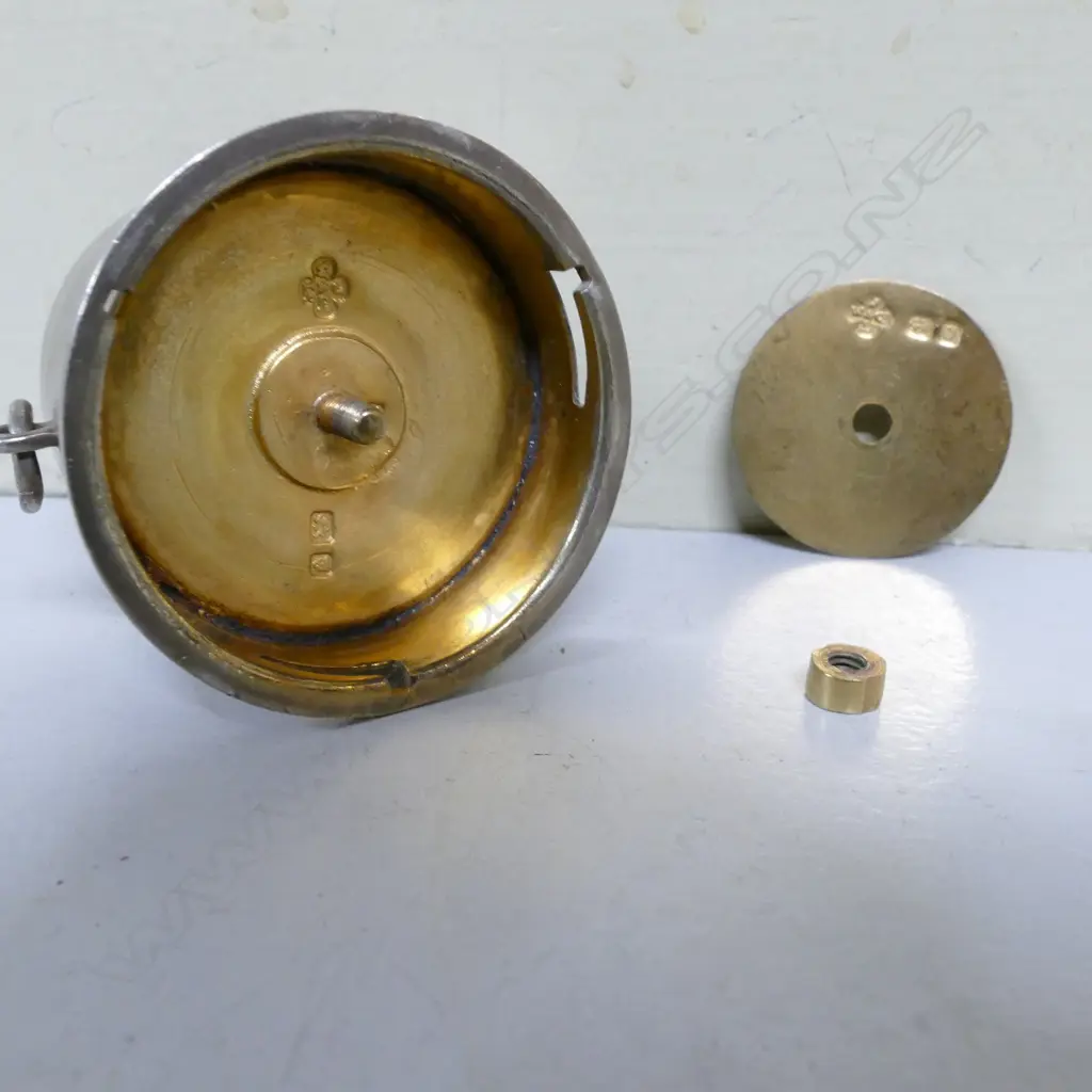 An unusual small ecclesiastical lidded jar with gilded interior Image 1++