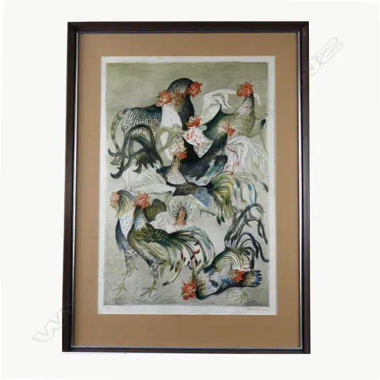 CORNWELL, ROOSTERS, LITHOGRAPH, 12/14, 61 X 40