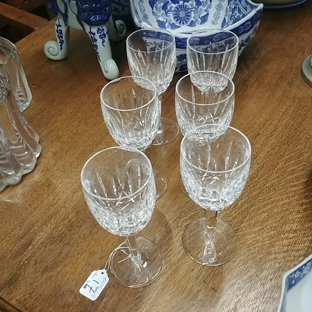 6 WATERFORD WINE GLASSES  Image 1++
