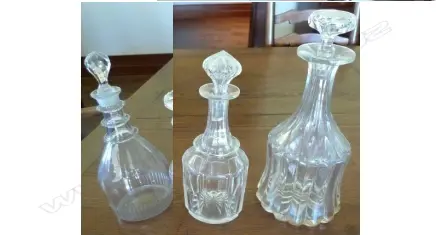 3 CUT CRYSTAL DECANTERS Image 1++