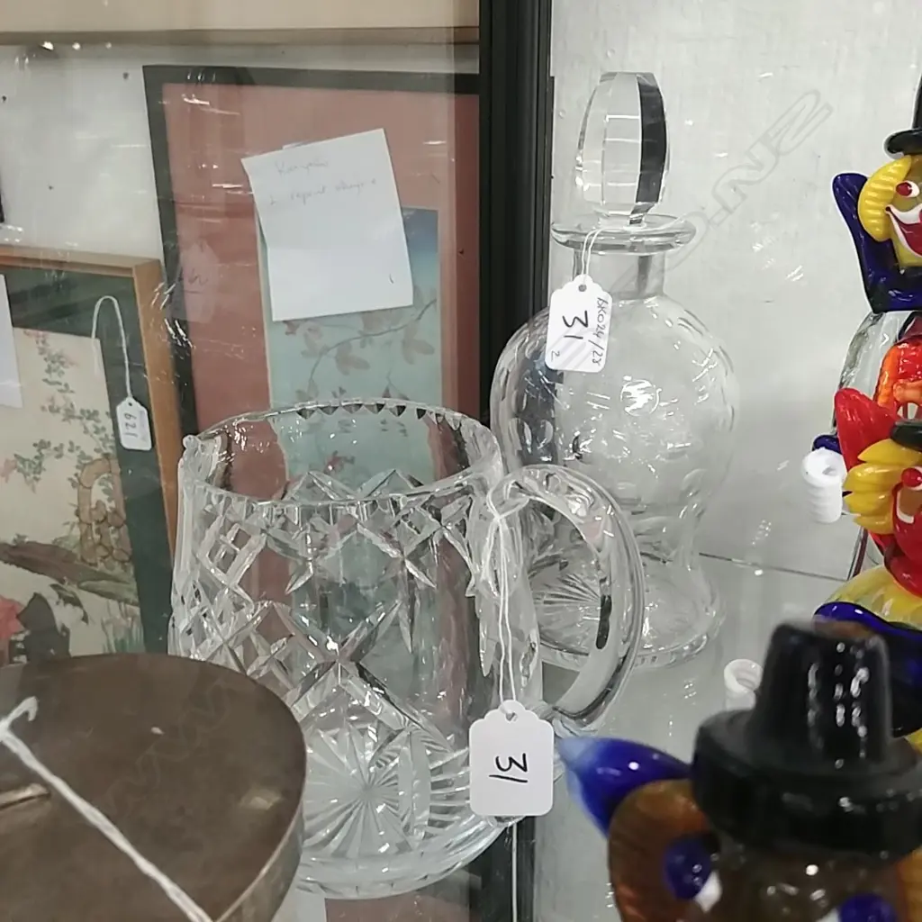 CRYSTAL DECANTER & CRYSTAL WATER JUG Image 1++