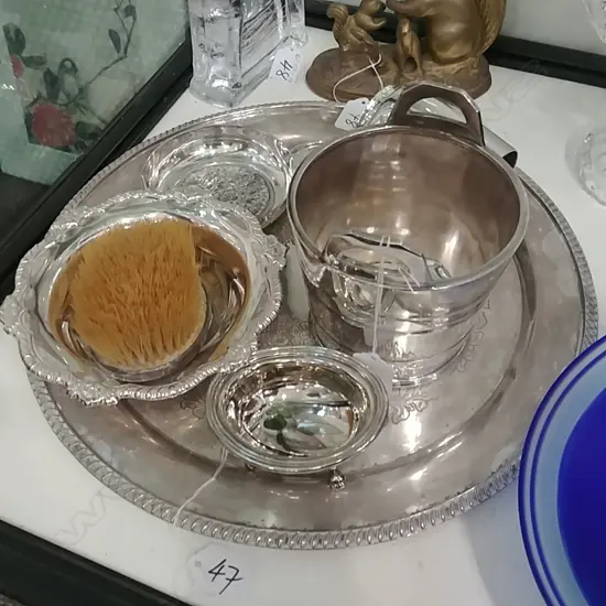EP TRAY,MUG ,SALT, DISHES +ICE BUCKET+STG BRUSH