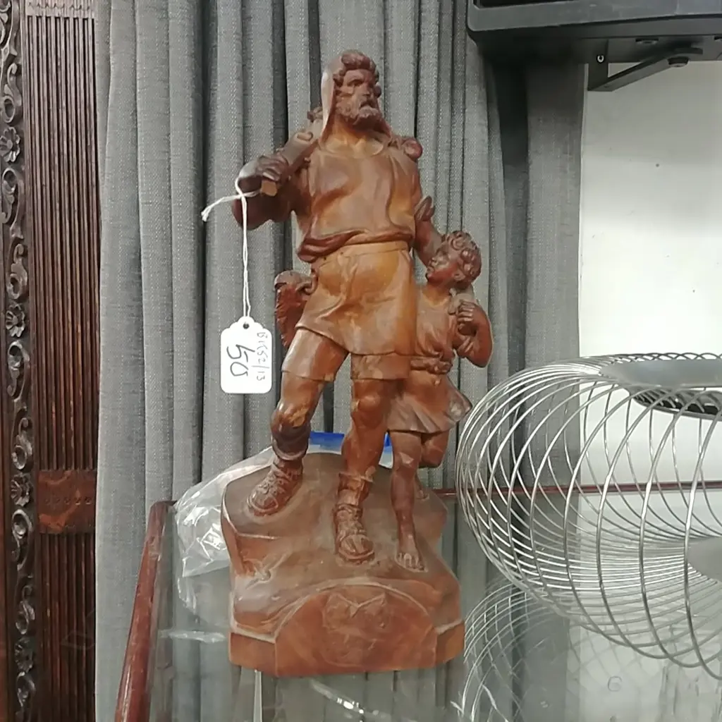 CARVED WOOD FIGURE Image 1++