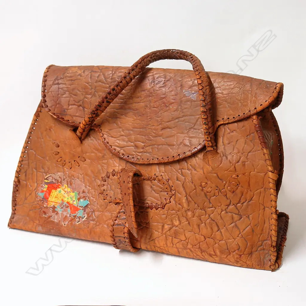 VINTAGE ELEPHANT HIDE TRAVEL BAG Image 1++