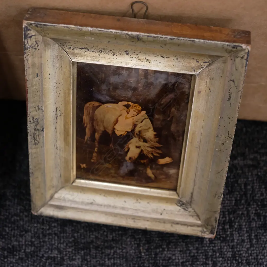 VICTORIAN CRYSTOLEUM -CLASSIC WOMAN WITH HORSE Image 1++