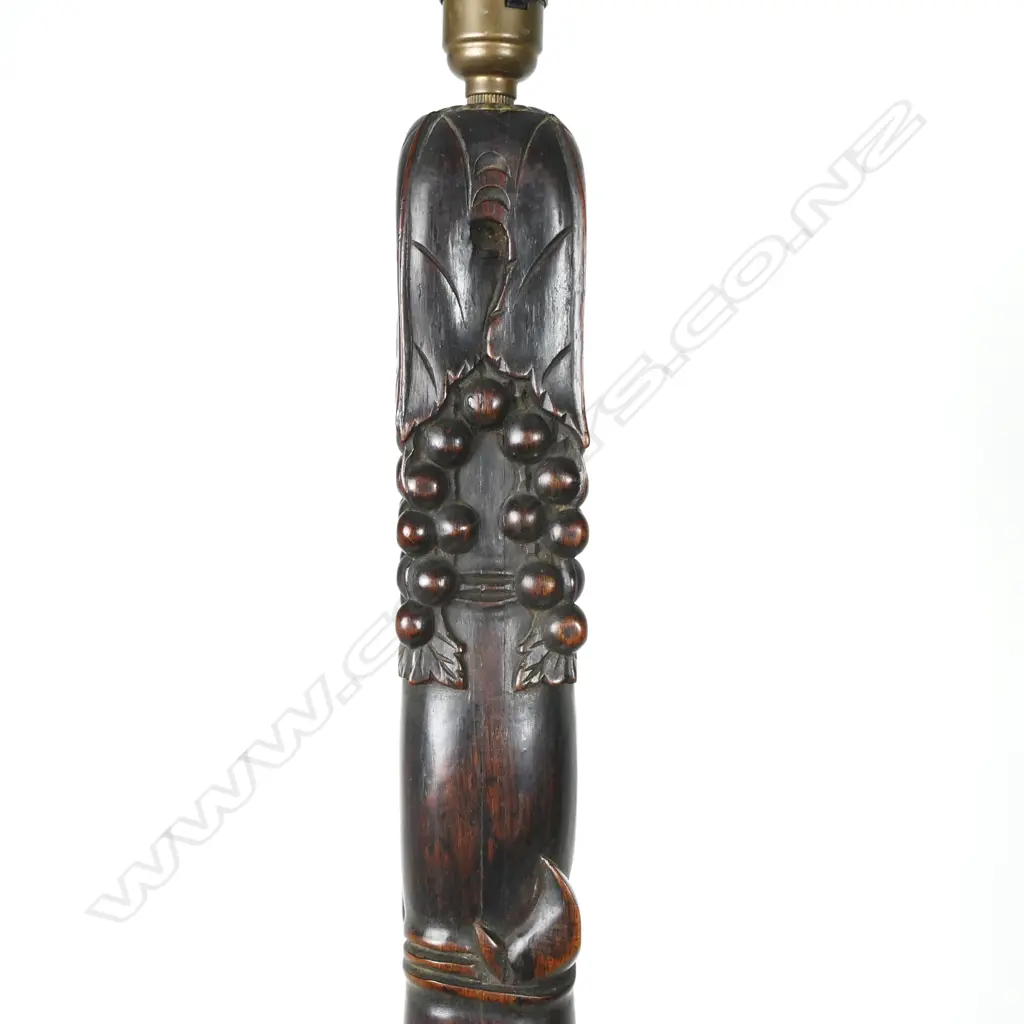 Two Chinese hardwood standing lamps Image 1++