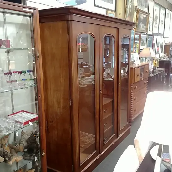 3 PART MAHOGANY WARDROBE 