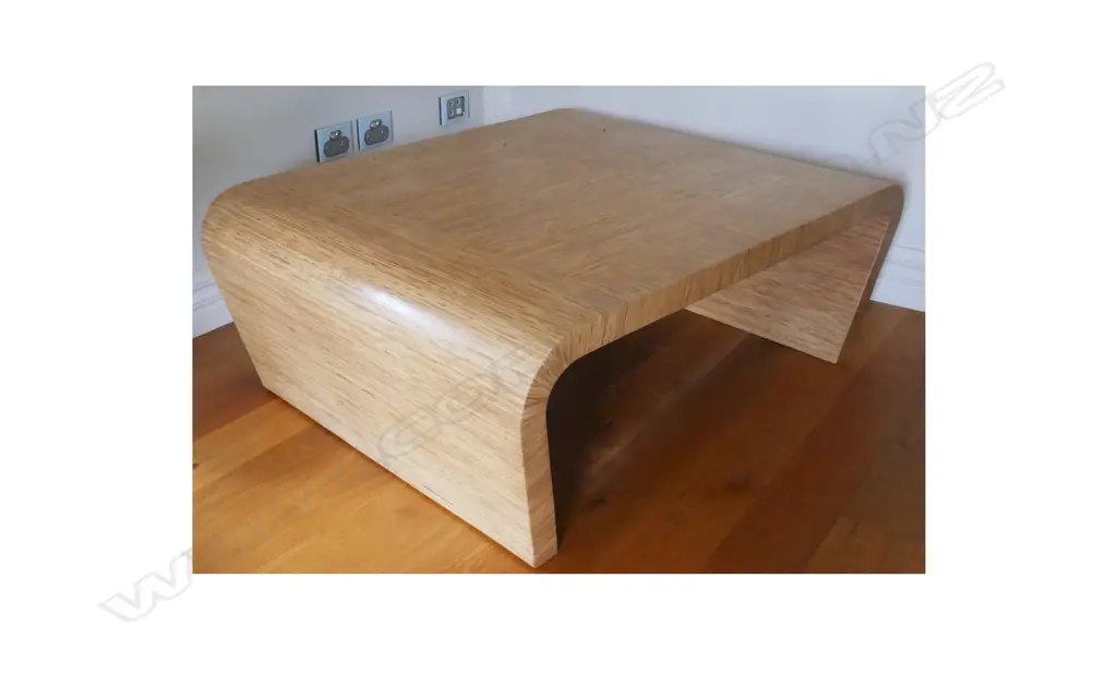 laminated plywood table exhibited in Britomart in 1996 by the Seine Collective: architects Hamish Grotian and Melanie Yonge Image 1++