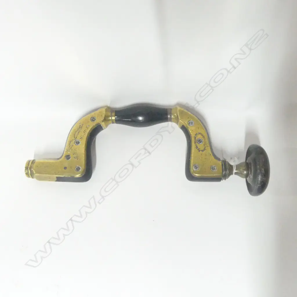 Marples Ebony and Brass Ultimatum Framed Brace made in Sheffield England. H.335mm Image 1++