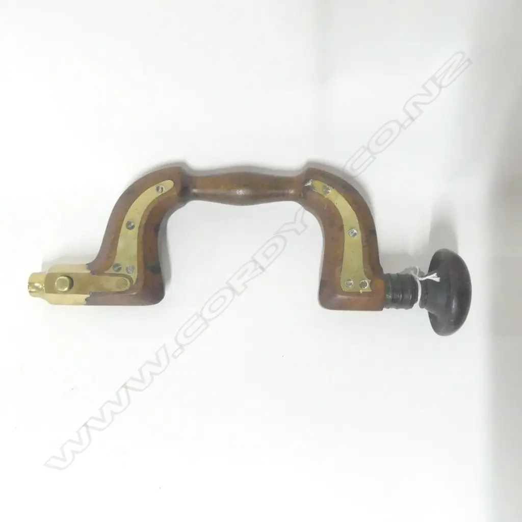 Walnut, Ebony and Brass Brace. Faintly marked on brass 'Walter' for F. Walter & Co, Solly Works, Sheffield. H.365mm Image 1++