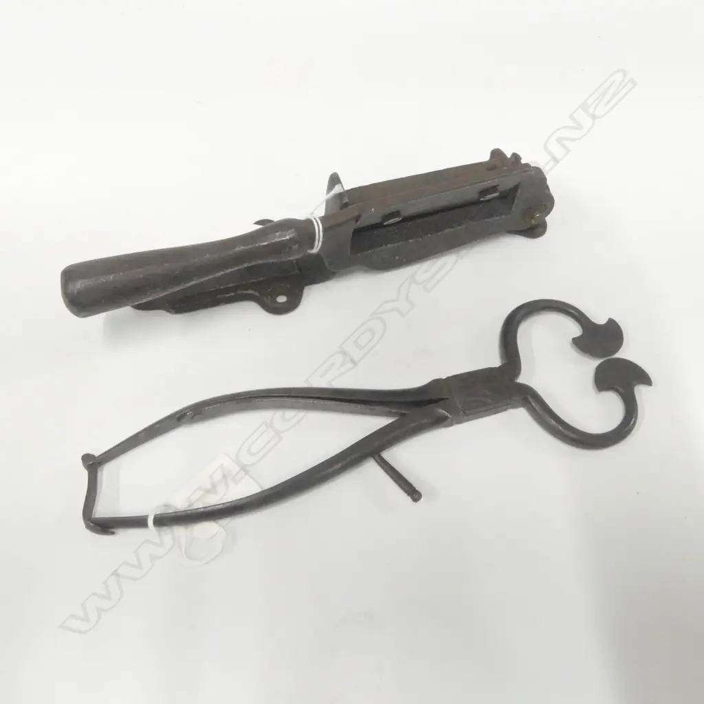 Unknown Tabacco Cutter, L.230mm and Pair of Sugar Nippers, L.245mm Image 1++