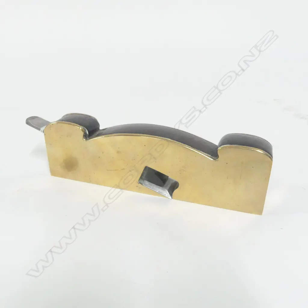 Unknown maker, Ebony infill Brass Shoulder Plane. Overall L.255 Image 1++