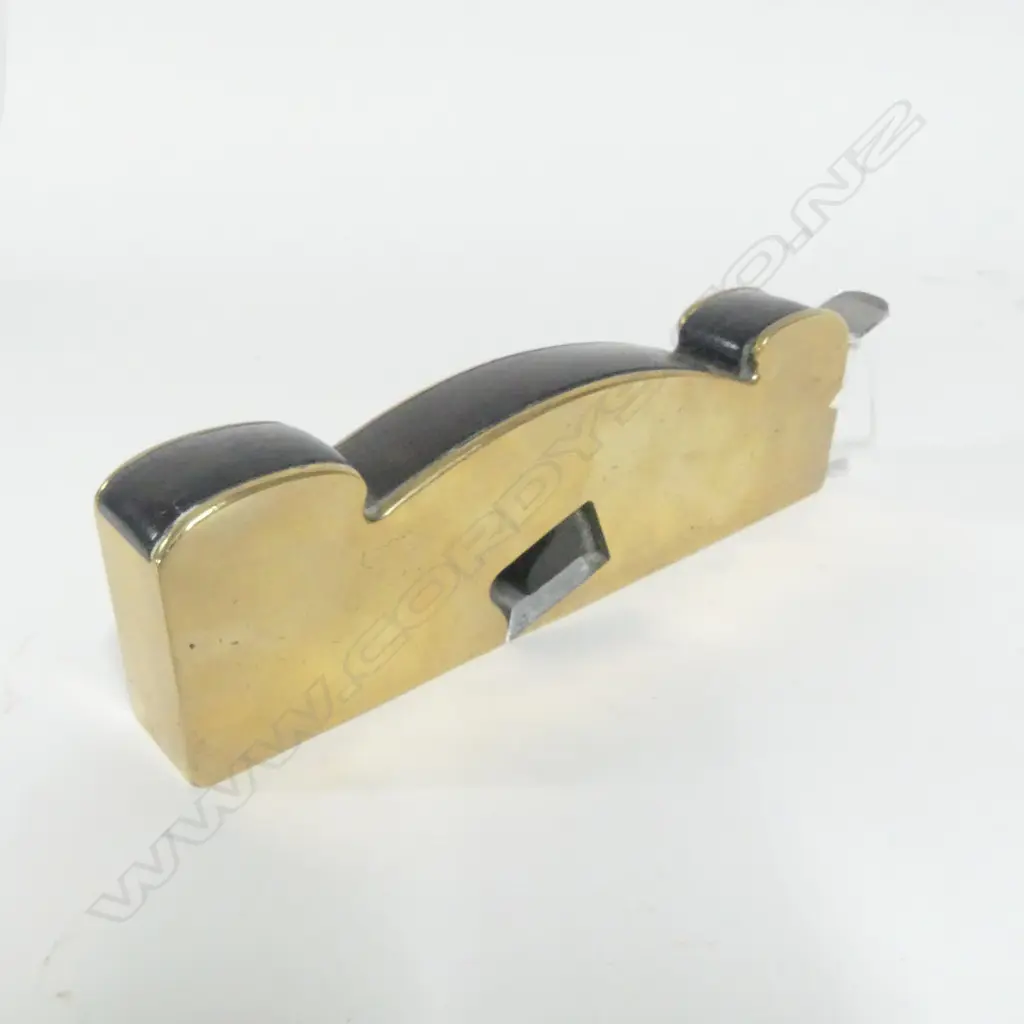 Unknown maker, Ebony infill Brass Shoulder Plane. Overall L.255 Image 1++