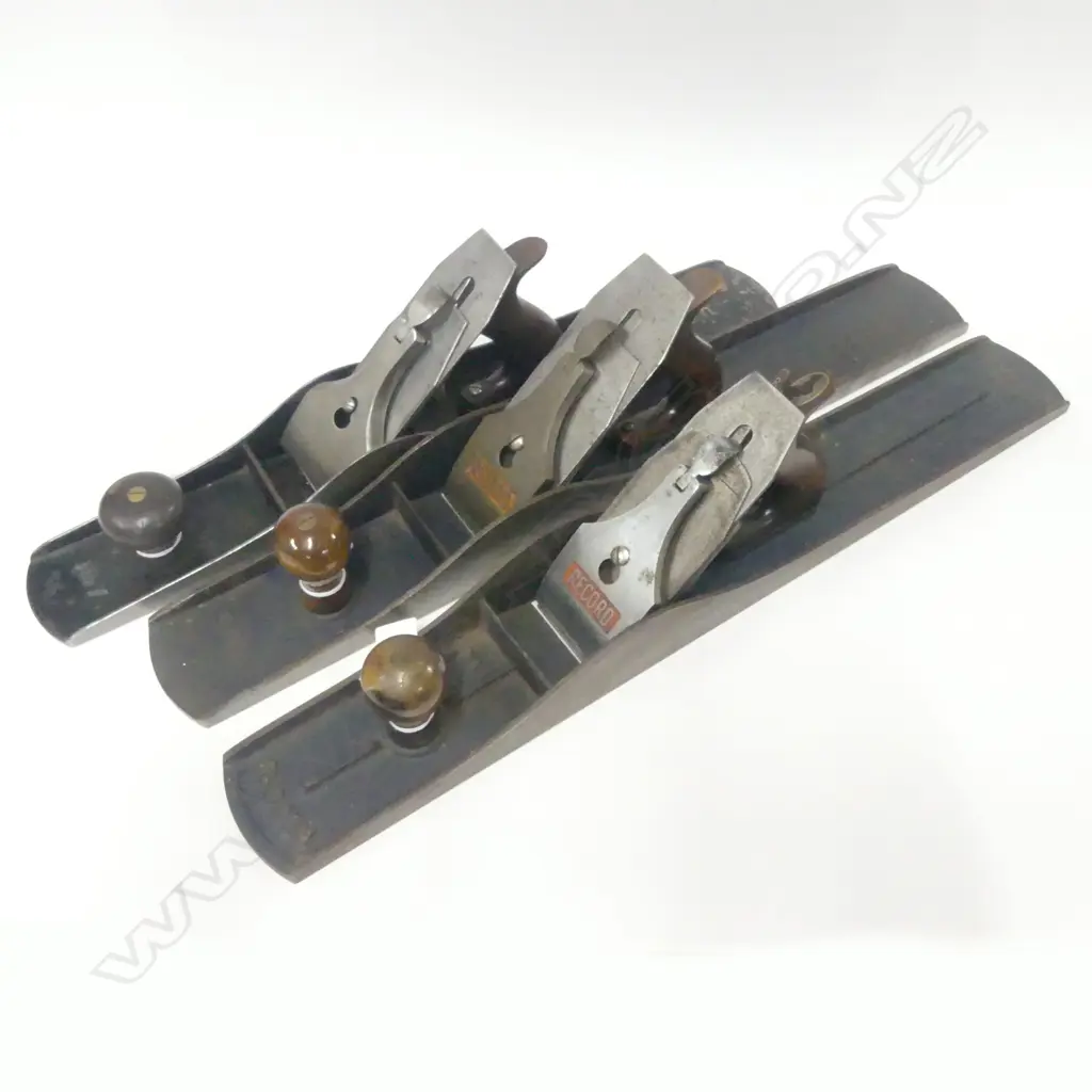 Unknown No. 7 Jointer Plane + 2 Record No. 8 Jointer Planes. L.605mm Image 1++