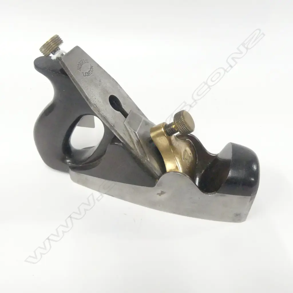 Norris A5 Coffin Smoothing Plane, ebony infill. Patent, London No. 199198-22 Image 1++
