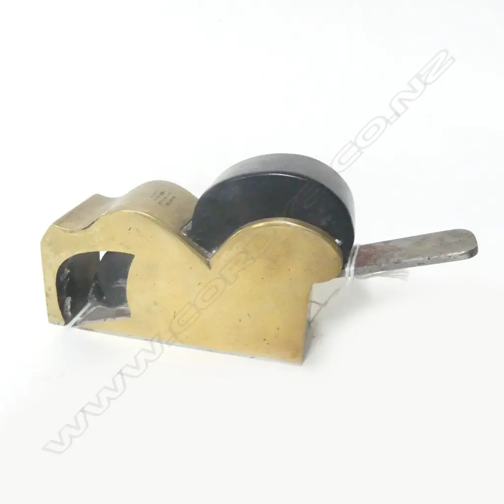 Unknown Bullnose Brass and Wood Rabbet Plane Image 1++