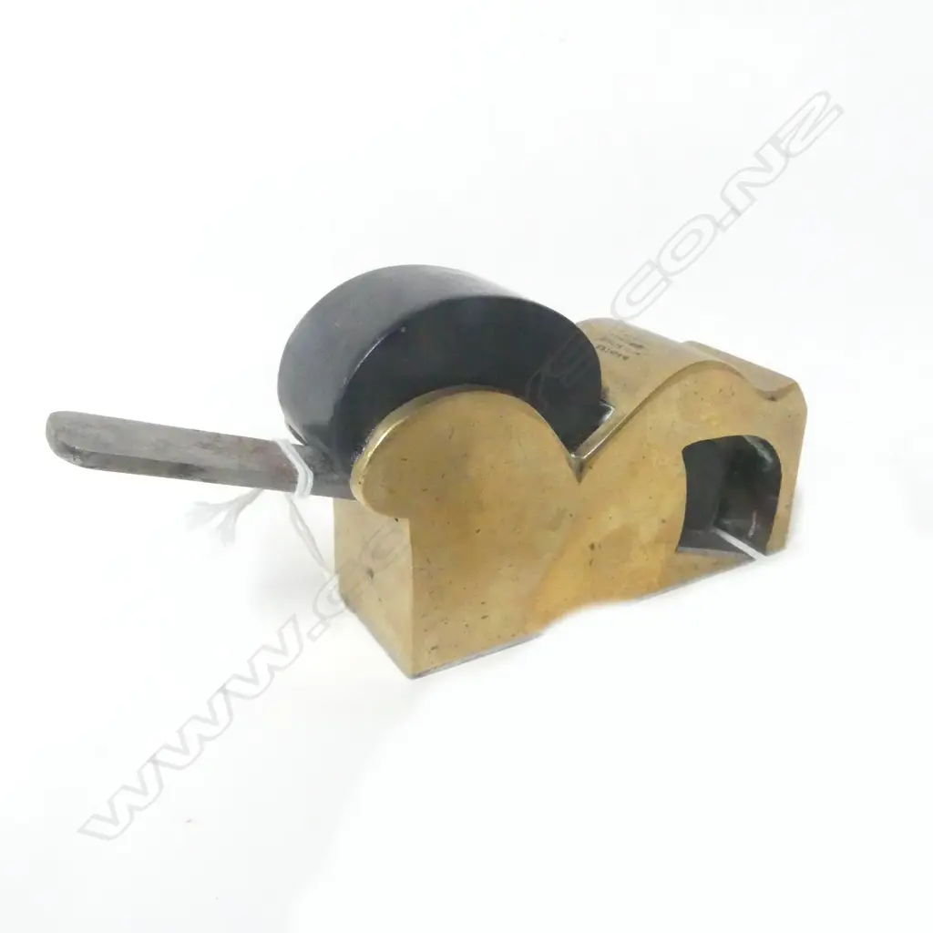 Unknown Bullnose Brass and Wood Rabbet Plane Image 1++
