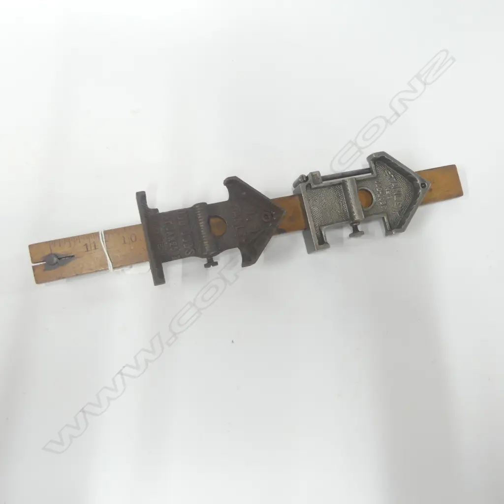 Stanley 'Odd Jobs' combination tool square/level with rule (Pat. 1877/88), and another incomplete Image 1++