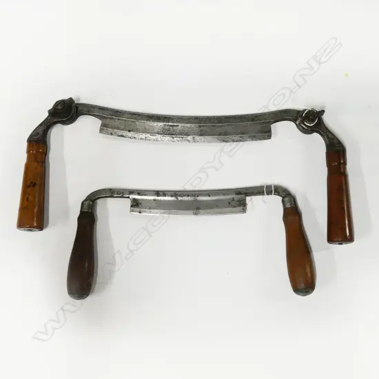 A. J. Wilkinson & Co. folding handle 9" draw knife and an R. S. & W. Co. draw knife (2)