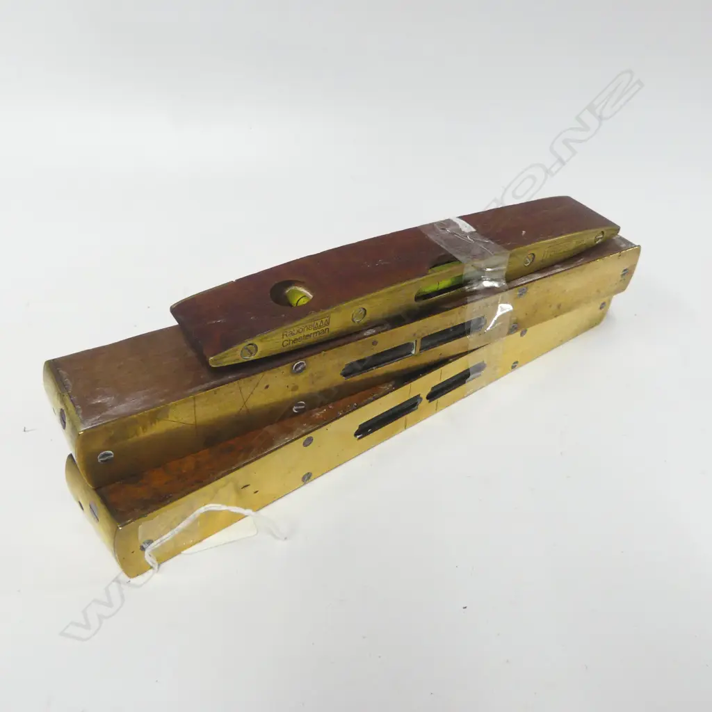 Three brass/wood levels Image 1++