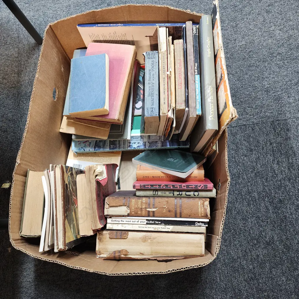 Box of books (tools carpentry etc.) Image 1++