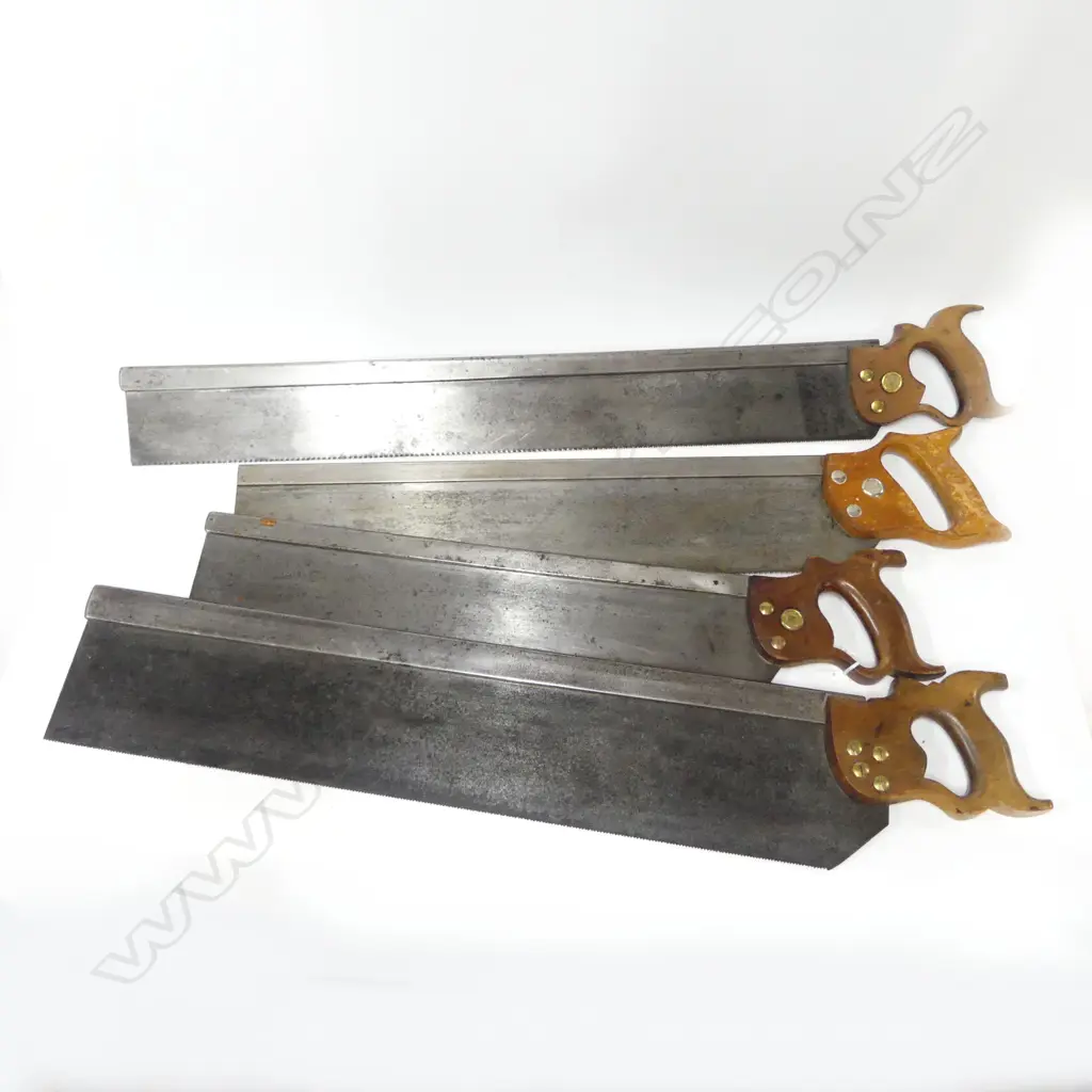 Four large tenon saws. Longest 880mm Image 1++