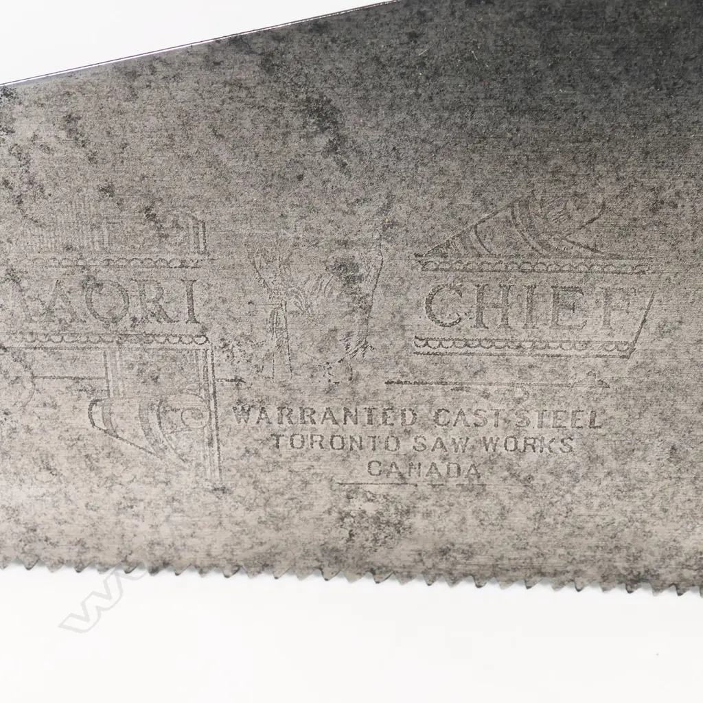 Toronto Saw Works, Canada "Maori Chief' trade mark panel saw Image 1++