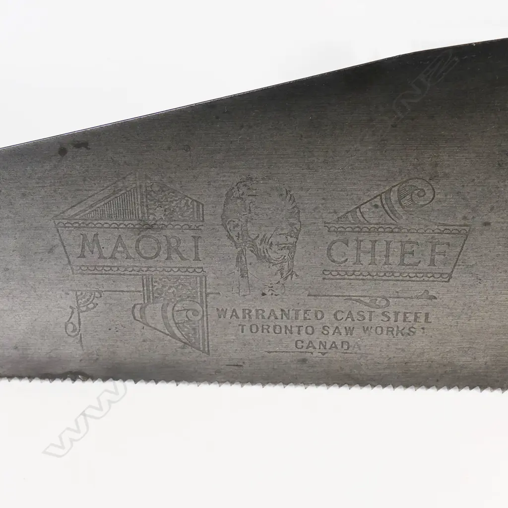 Toronto Saw Works, Canada "Maori Chief' trade mark panel saw Image 1++