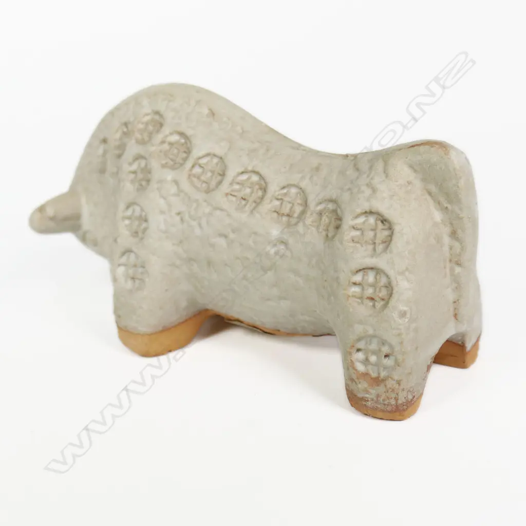 Aldo Londi (Italian) Bitossi Bull Figurine. H.90 x 160mm Image 1++