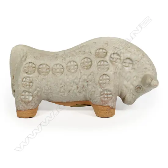 Aldo Londi (Italian) Bitossi Bull Figurine. H.90 x 160mm