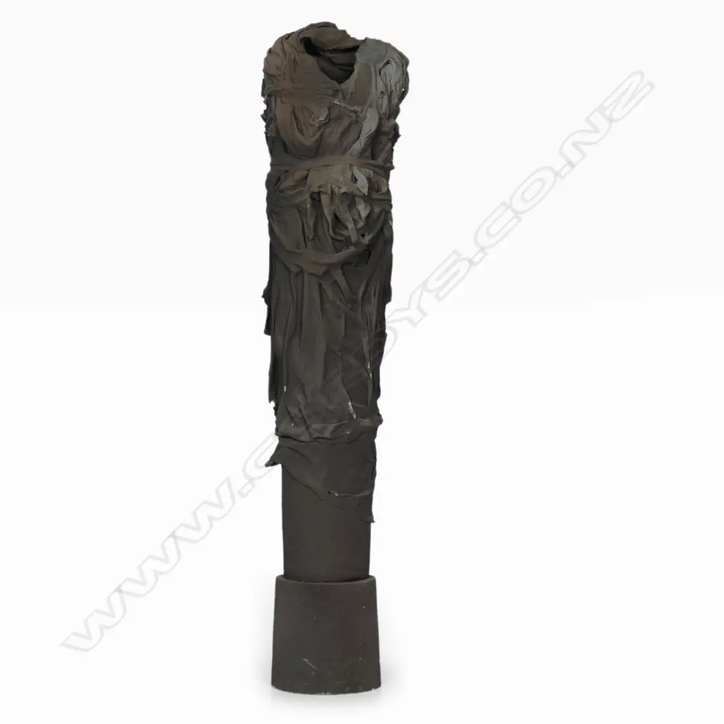 Sandra Black (Aus 1950-) 'Requiem to my Mother' sculpture. Porcelain & mixed media 1989. H.510mm. Faults Image 1++