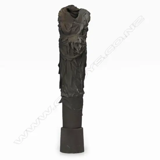 Sandra Black (Aus 1950-) 'Requiem to my Mother' sculpture. Porcelain & mixed media 1989. H.510mm. Faults