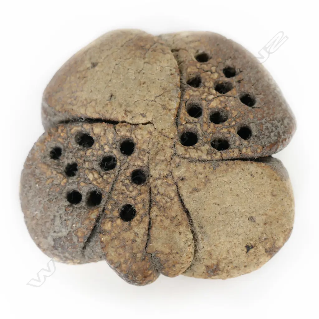 Len Castle sea urchin form. Dia.90mm with Dowse Museum Len Castle Retrospective Catalogue. Image 1++