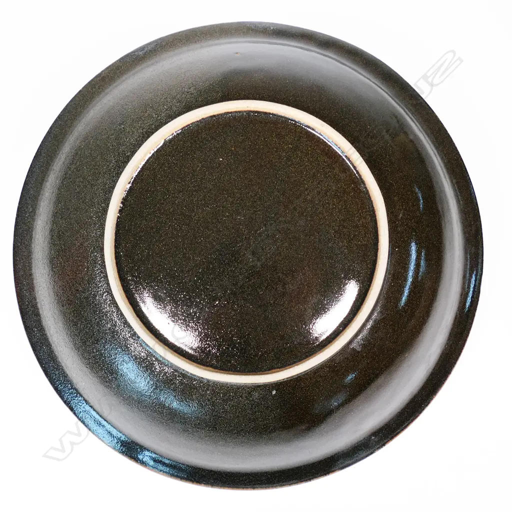 Graeme Storm Wide Footed Bowl. Tenmoko w radiating overglazed design. H.80 x DIA.370mm Image 1++