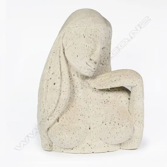 Geoffrey Fuller Pumice Bust, 1960s. H.230mm