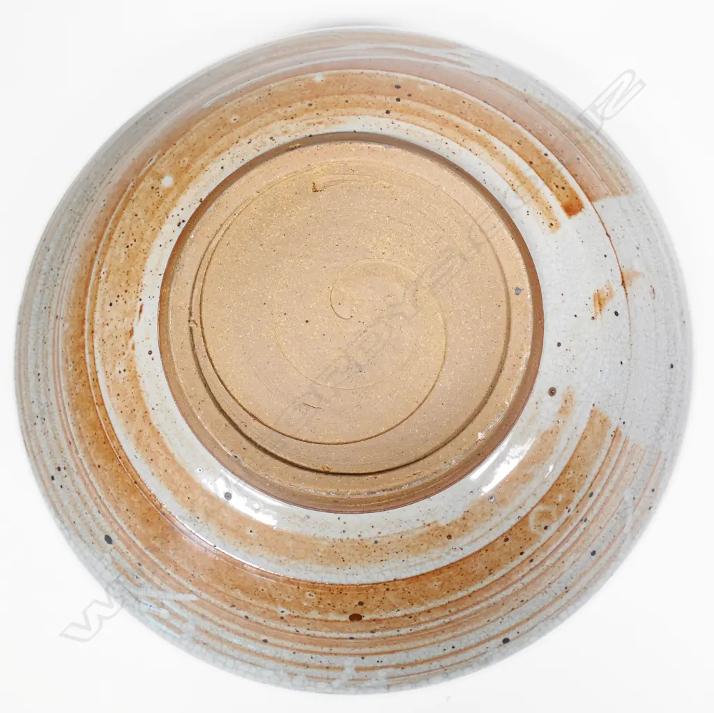 Campbell Hegan Wide Shino Glazed Bowl. Potter's mark to foot. Dia.410mm Image 1++