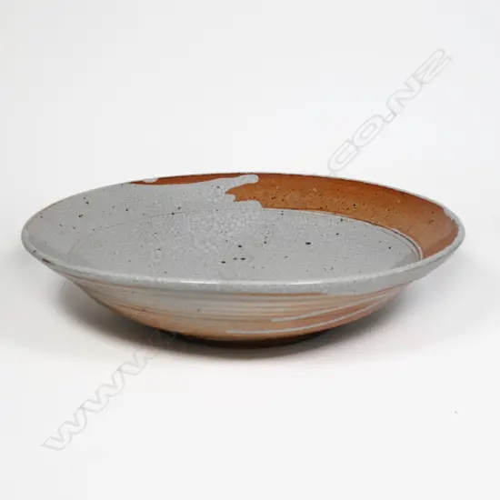 Campbell Hegan Wide Shino Glazed Bowl. Potter's mark to foot. Dia.410mm