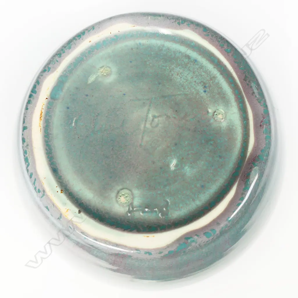 Olive Jones Ovoid Vase. Lustrous glaze variable blush tones. H165mm Image 1++