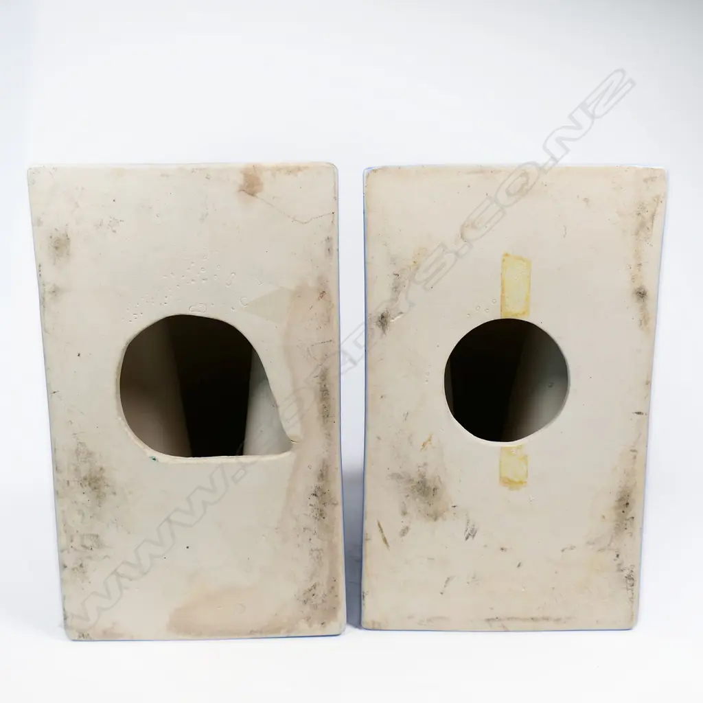 Pr Kermiko Potteries Blue Glazed Falcons. H.260mm Image 1++